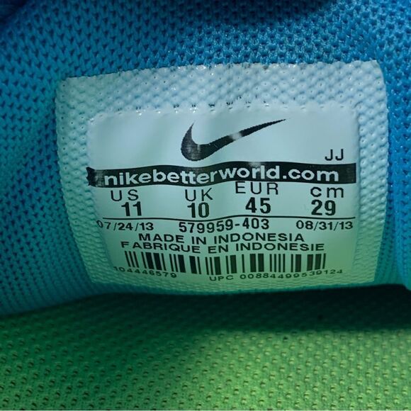 Nike Free Run 5.0 light blue 579959-403 Men Size US 11 EU 45 UK 10 - Picture 5 of 8